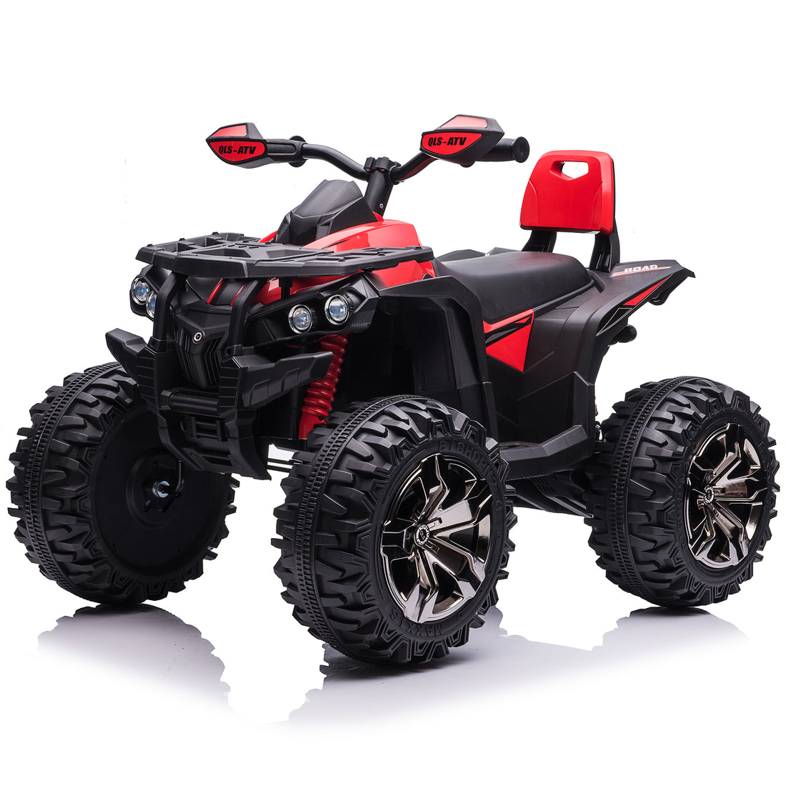 24V 2 Seater Ride On Car For Kids, 4X4 Off Road Atv Toy W Remote Control, 4X200W Powerful Motors, 20" Large Seat, 5 Mph Max Speed, Bluetooth, Mp3, Lights, Electric Car For Big Kids Red Abs