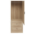 Hall Tree, Storage Cabinet, Suitable For Living Room, Entryway, Bedroom Natural Mdf