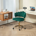 Coolmore Velvet Home Office Desk Chair, Modern Cute Computer Chair, Wheels Swivel Height Adjustable Swivel Task Chair For Home Office Emerald Velvet Emerald Primary Living Space Foam Velvet