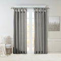 Twist Tab Lined Window Curtain Panel Only 1 Pc Panel Charcoal Polyester