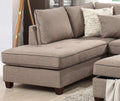 Beautiful 3 Pcs Sectional Sofa Mocha Dorris Fabric Cushion Sofa Chaise Storage Ottoman Reversible Couch Living Room Furniture Mocha Wood Primary Living Space Cushion Back Contemporary,Modern L Shaped Rubberwood Particle Board 5 Seat