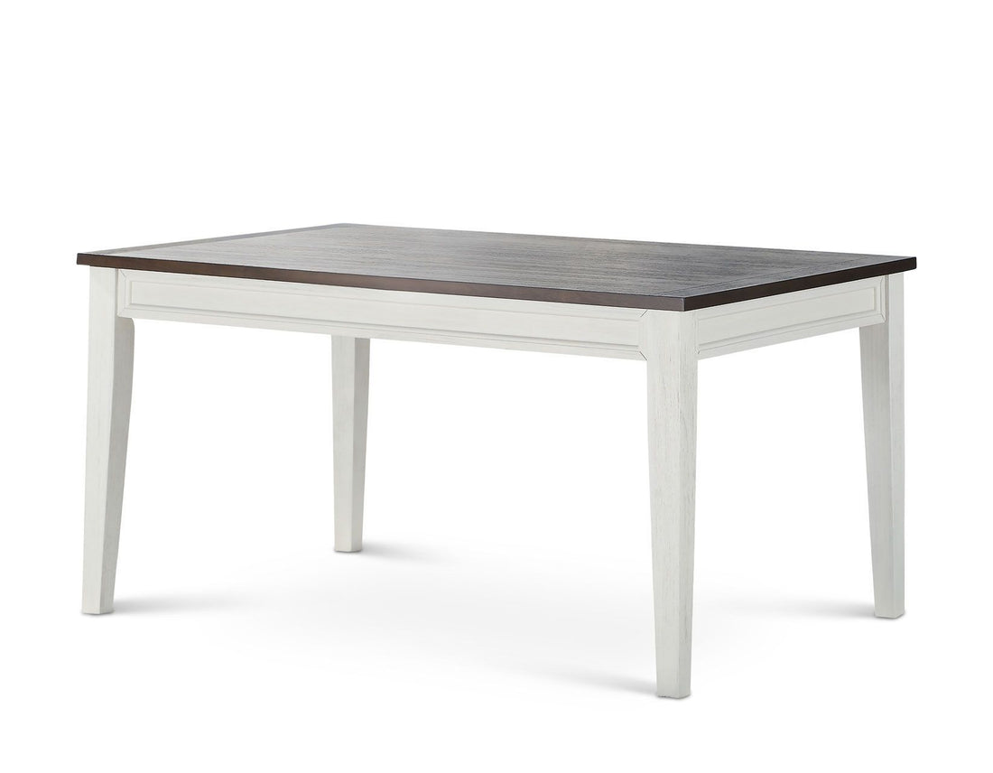 Caylie Fix Top Dining Table White White Wood