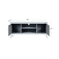 Mirrored Tv Stand For 65 Inch Tv,Sliver Tv Console Table With Open Storage & 2 Storage Cabinets ,Diamond Shape Sparkling Mirror Doors For Living Room 59''W X 25.2''H X 15.7D 1 2 Shelves Glass Pane