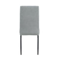 Linen Tufted Dining Room Chairs Set Of 4, Accent Diner Chairs Upholstered Fabric Side Stylish Kitchen Chairs With Metal Legs And Padded Seat Gray Gray Mdf Metal