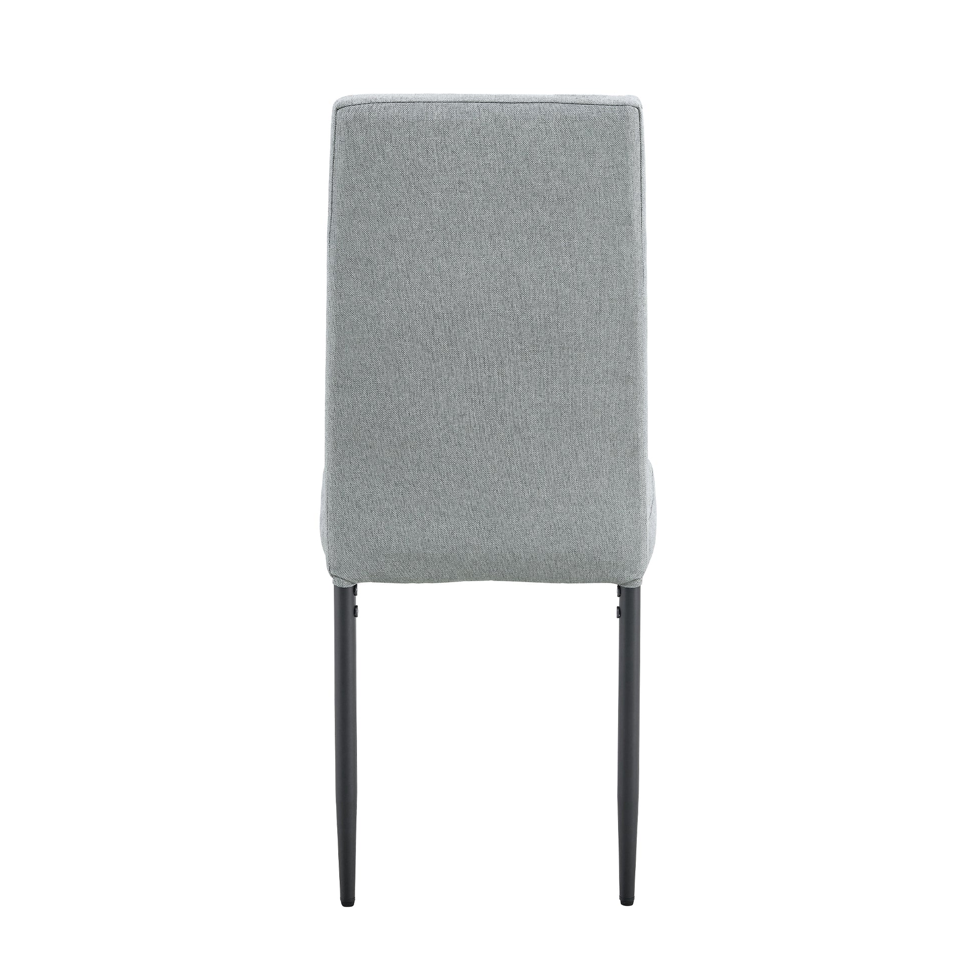 Linen Tufted Dining Room Chairs Set Of 6, Accent Diner Chairs Upholstered Fabric Side Stylish Kitchen Chairs With Metal Legs And Padded Seat Gray Gray Mdf Metal