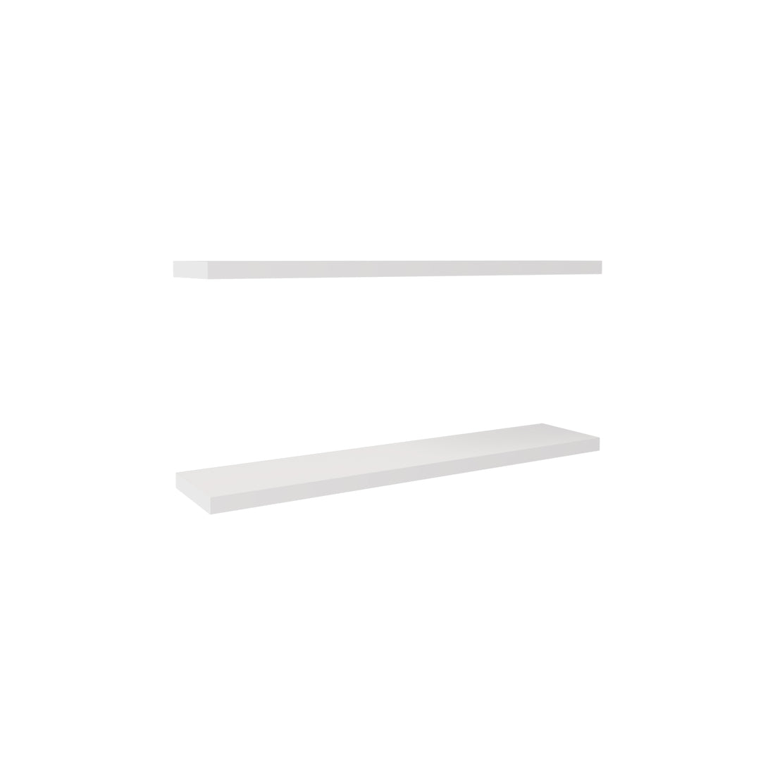 Ecco 47" Wide Floating Shelves Set Of 2, Shelves For Wall Decor For Bedroom, Bathroom Storage Shelves, Book Shelves For Living Room 2 Or Less White Horizontal Primary Living Space Open Back Modern