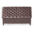 Juliana Storage Ottoman Brown Pu