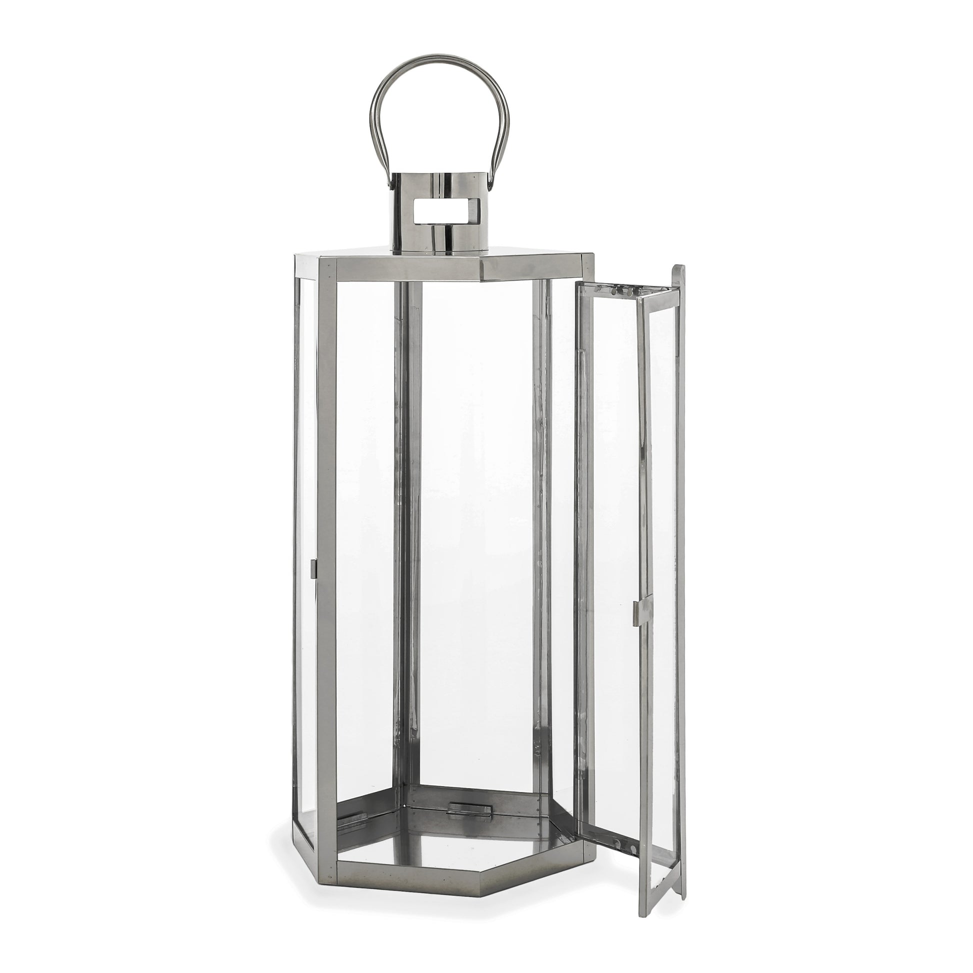 Frank 23"H Stainless Steel Lantern Silver Stainless Steel