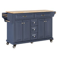 Cambridge Natural Wood Top Kitchen Island With