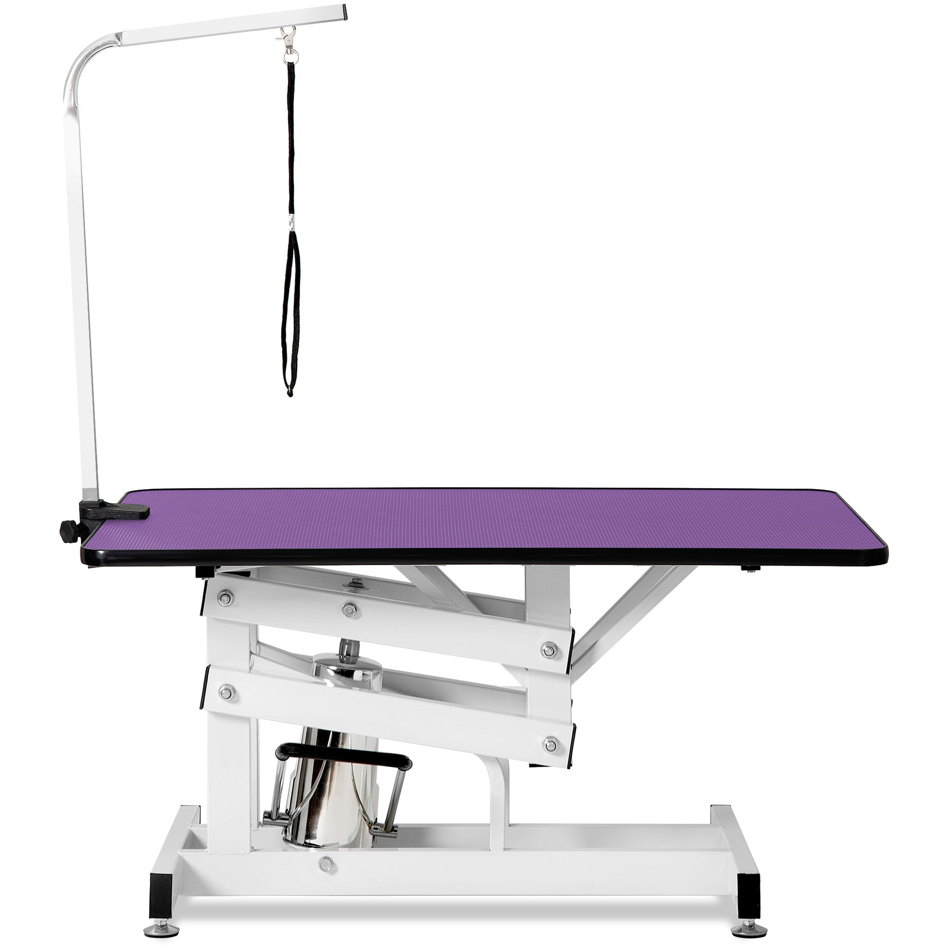 42.5Inch Hydraulic Pet Grooming Table Purple Mdf Steel