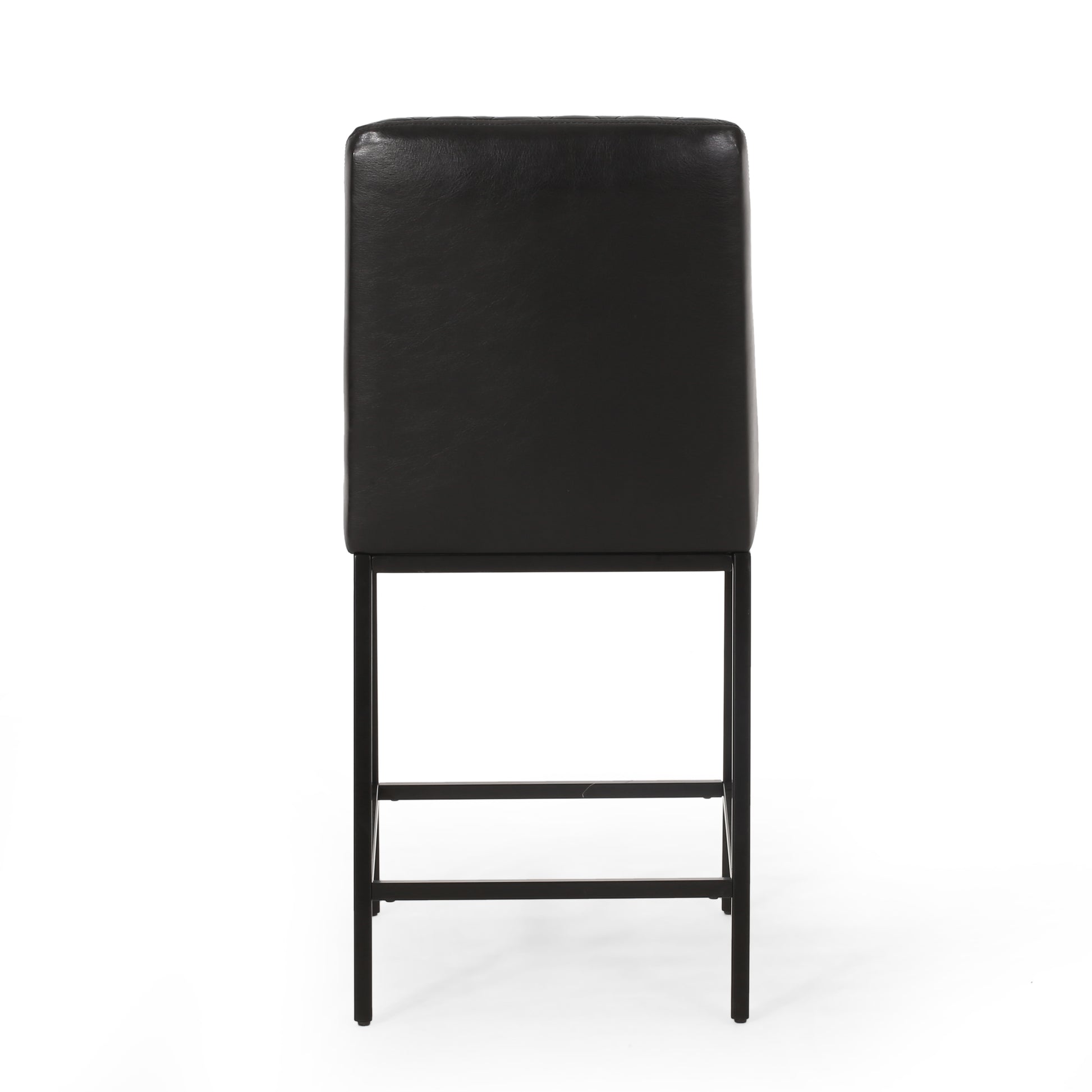 Counter Stool Set Of 2 Black Velvet