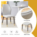 4 Light Gray Modern Dining Chairs With Stylish Pu Patterned Backrest And Black Metal Legs For A Comfortable Home Experience In The Kitchen, Bedroom And Office. Light Gray Pu