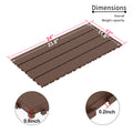 2Ft Patio Deck Tiles, Diy Module Interlocking Decking Tiles Floor Tile,Easy And Quick Installation Court Tiles For Porch Poolside Balcony Backyard 24Pcs Red Brown Red Brown Polypropylene