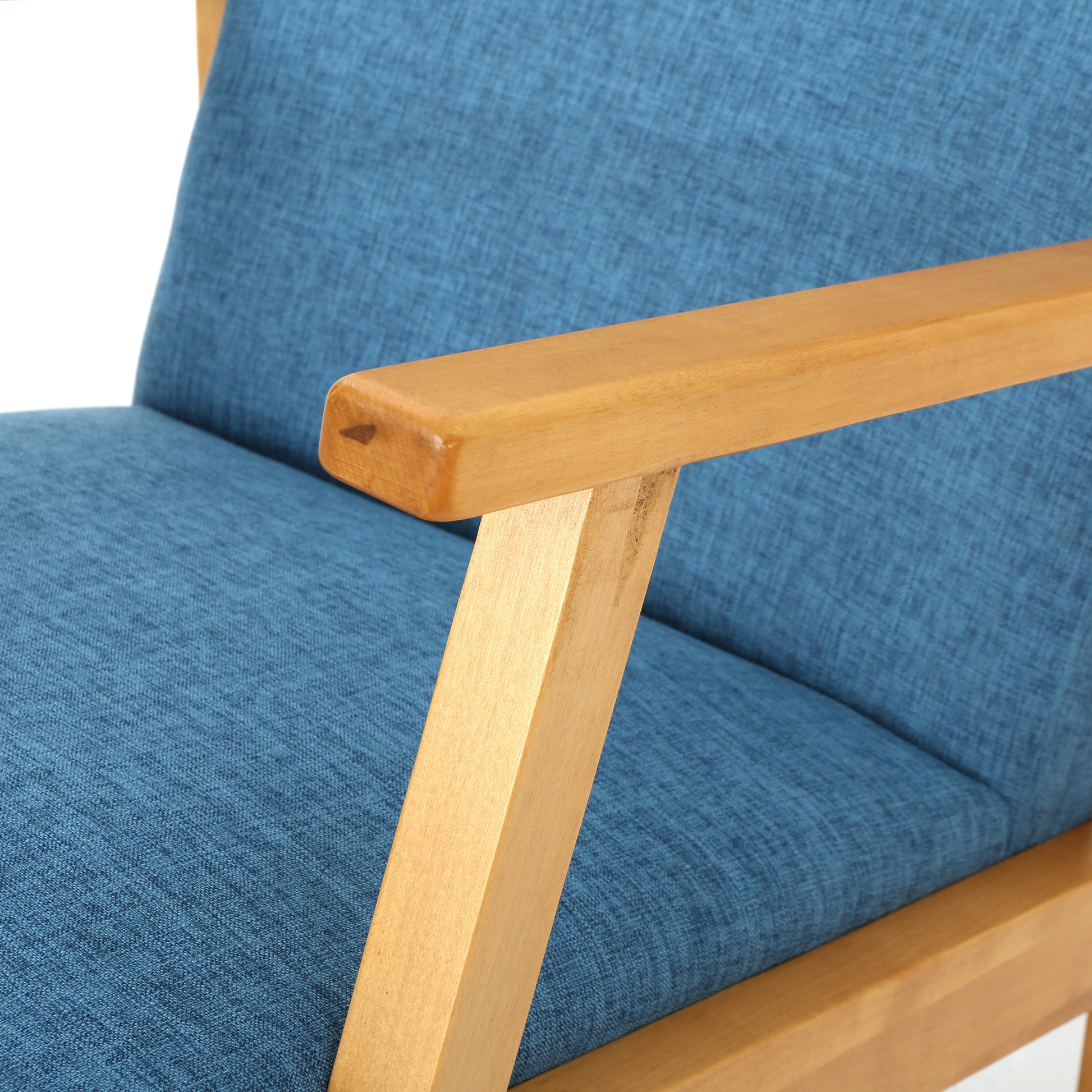 Blue Fabric Upholstered Rocking Chair Blue Fabric