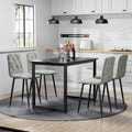 Dining Chairs Set Of 4, Modern Kitchen Dining Room Chairs, Velvet Dining Chair Upholstered Cushion Seat And Sturdy Metal Legs Gray Velvet