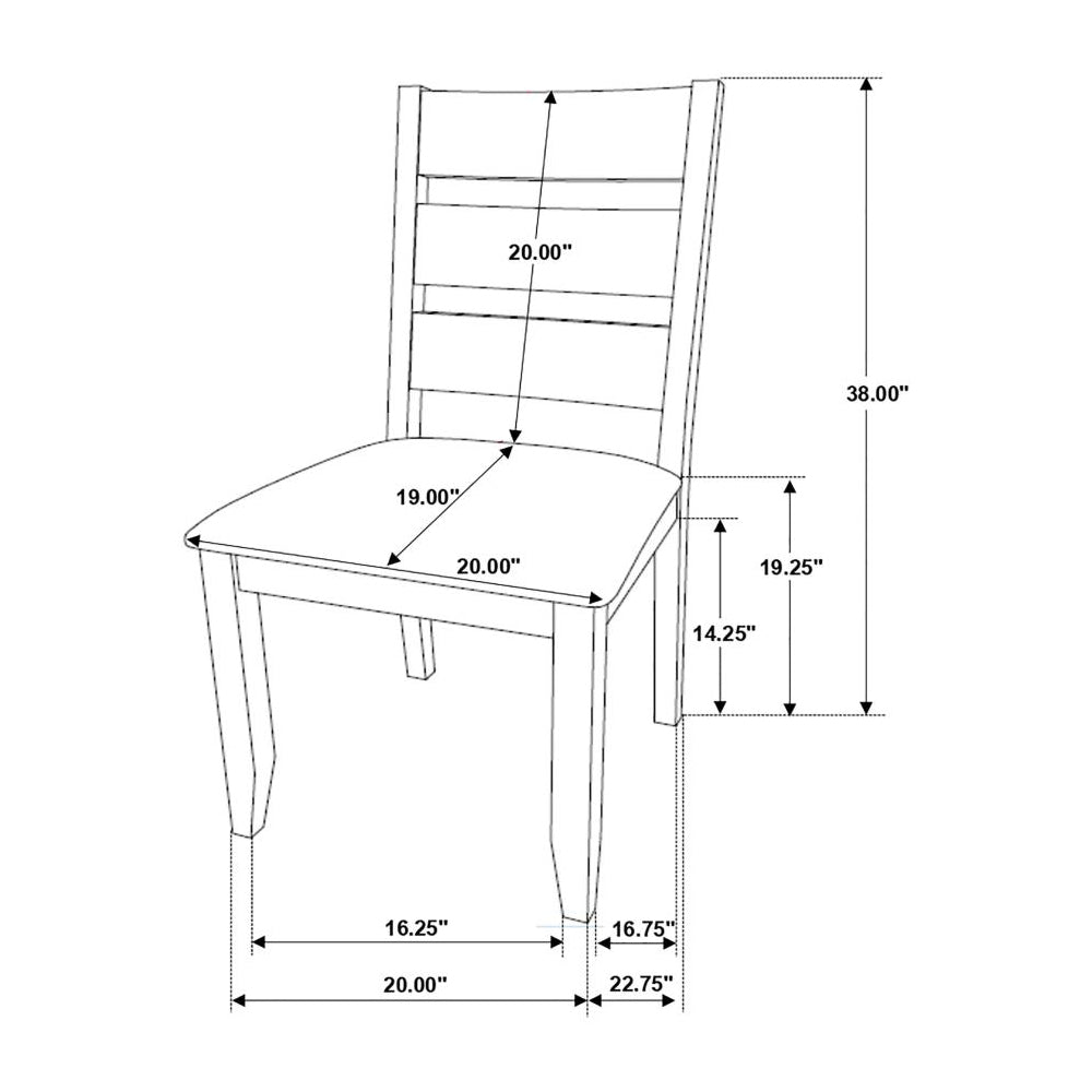 Set Of 2 Upholstered Seat Dining Chairs In Knotty Nutmeg Finish Solid Brown Dining Room Rectangular Dining Chairs Set Of 2 Fabric,Mdf