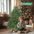 4.5 Ft Artificial Christmas Tree, Premium Hinged Spruce Tree With Metal Stand, 663 Tips Full Xmas Tree For Holiday Indoor Decor, Easy Assembly Green Pvc