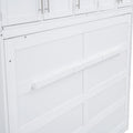 Queen Size Murphy Bed Wall Bed With Top Cabinets,White Queen White Plywood