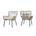 Southport Club Chair Brown Beige Woven Rope