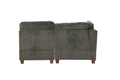 Modular Set 2Pc In Gray Gray Chenille Primary Living Space Firm Cushion Back Armless Chenille 2 Seat