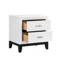 Modern Contemporary White Finish Storage Nightstand Of 2X Drawers 1Pc Wooden Bedroom Furniture White 2 Drawers Bedroom Wood