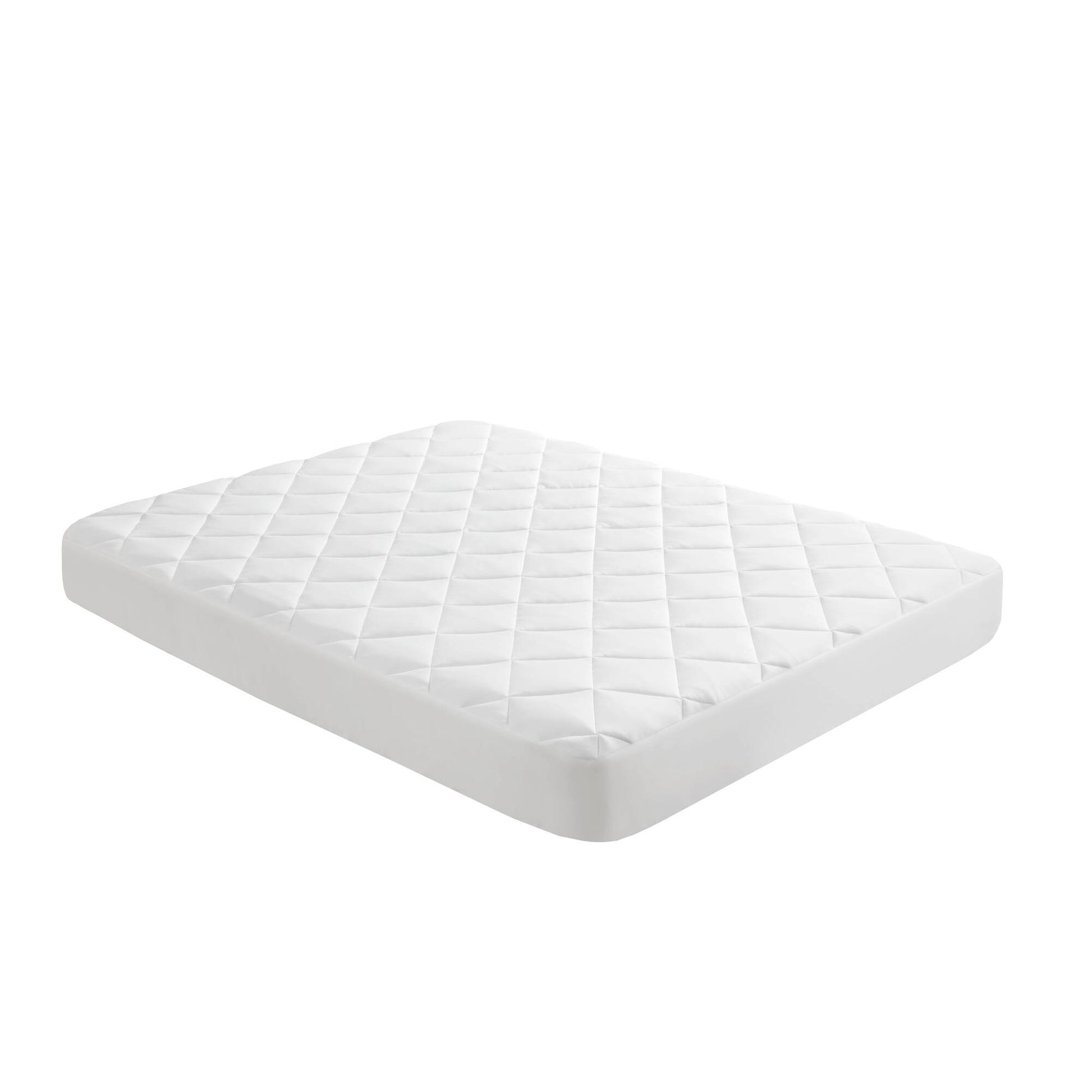 Overfilled Deep Pocket Mattress Pad White King White Nylon King