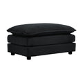 Free Combination Comfy Upholstery Modular Oversized L Shaped Sectional Sofa With Reversible Ottoman, Black Chenille Black Chenille 3 Seat