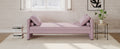 Modern Upholstered Chaise Lounger Daybed With Pillows Small Single Daybed, No Mattress Needed, Perfect For Living Rooms & Home Office,Linen Fabric, Pink Pink Linen