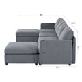 Modern Large Sectional Sofa, U Shape Modular Sectional Couch With Storage Function,123