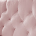 Pink 2 Seater Sofa Pink Wood Tufted Back Velvet 2 Seat