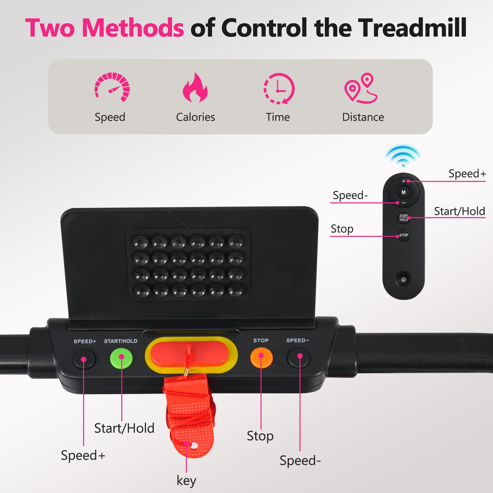 Folding Walking Pad Under Desk Treadmill For Home Office 2.5Hp Walking Treadmill With Incline 0.5 7.5Mph 300Lbs Capacity Treadmill For Walking Running Two Ways To Adjust Speed Indoor Fitness Pink