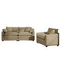Modern Living Room Sofa Two Piece Set, Suitable For Living Room And Bedroom Sofa Set, Consists Of A Single Seat And A 3 Seater Sofas, Tan Corduroy Tan Corduroy 3 Seat