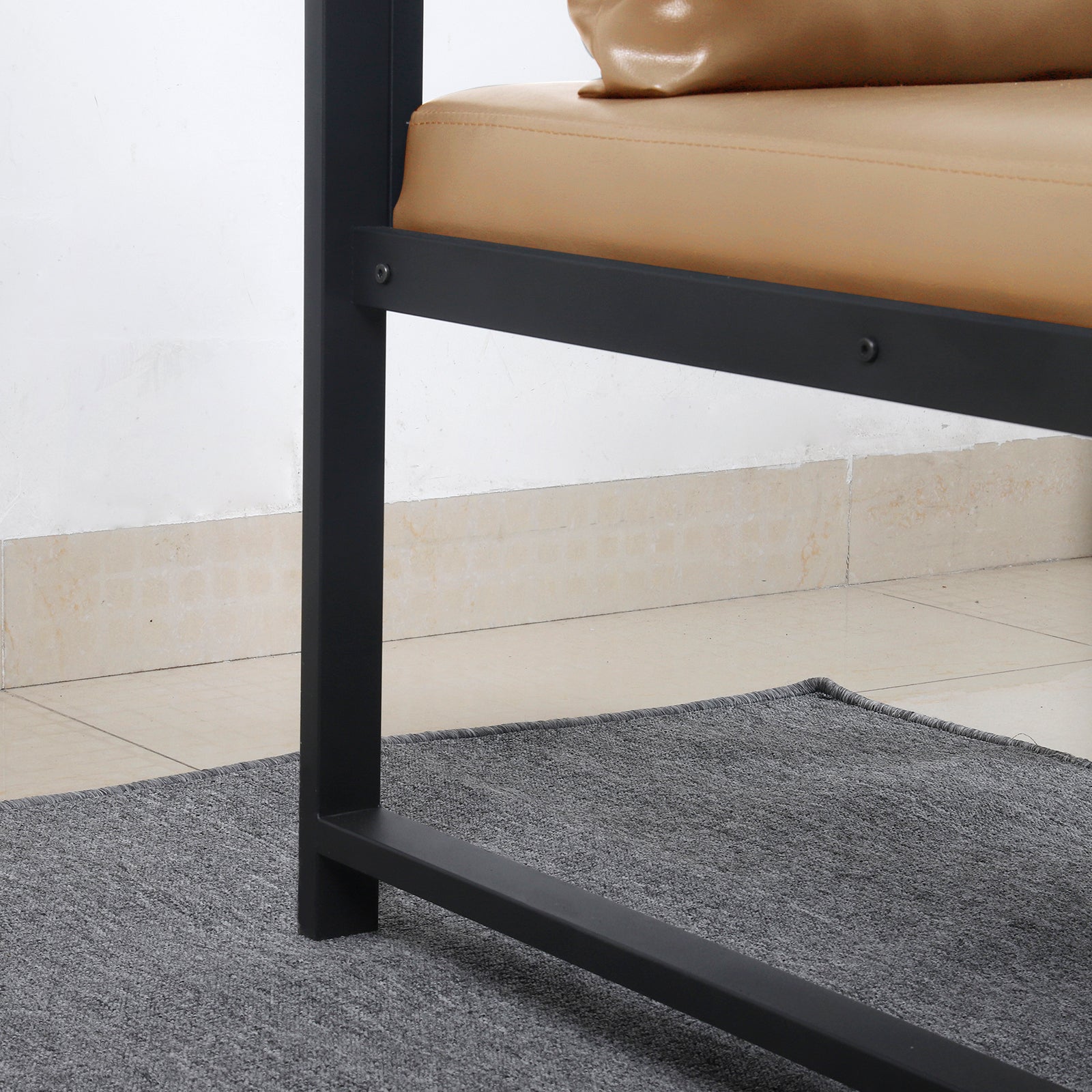 Lounge, Living Room, Office Or The Reception Area Leathaire Accent Arm Chair With Extra Thick Padded Backrest And Seat Cushion Sofa Chairs,Non Slip Adsorption Feet,Sturdy Metal Frame,Light Tan Camel Tech Cloth