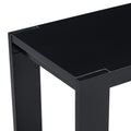 Distinctive Features Of A Minimalist Console Table With Bottom Shelf And Four Legs, Suitable For Entryway, Hallway, Living Room, Foyer, Corridor Black Primary Living Space American Design Shelves Mdf