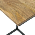 C Table Natural Black Wood Metal