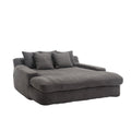 Coolmore Chenille 2 Seater Lazy Sofa With 5 Back Pillows,Comfy Sofa Deep Seat Couch For Living Room,Club Gray Gray Foam Chenille 2 Seat