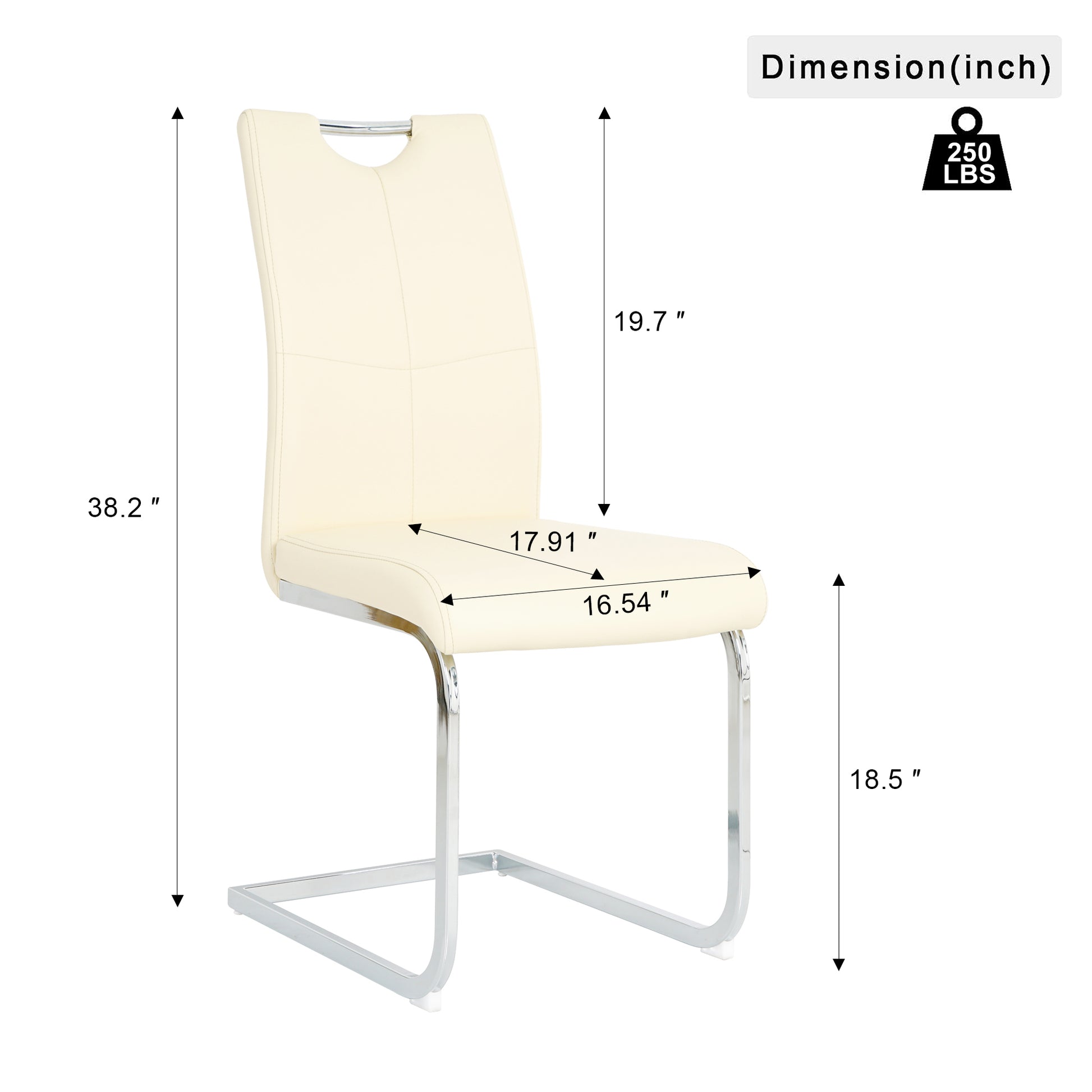 Modern Simple Table With A Glass Square Table And Six Chairs. Transparent Tempered Glass Table Top, Electroplated Table Legs, Bow Chair Legs Set Of 7 Light Yellow Rectangular Glass Metal