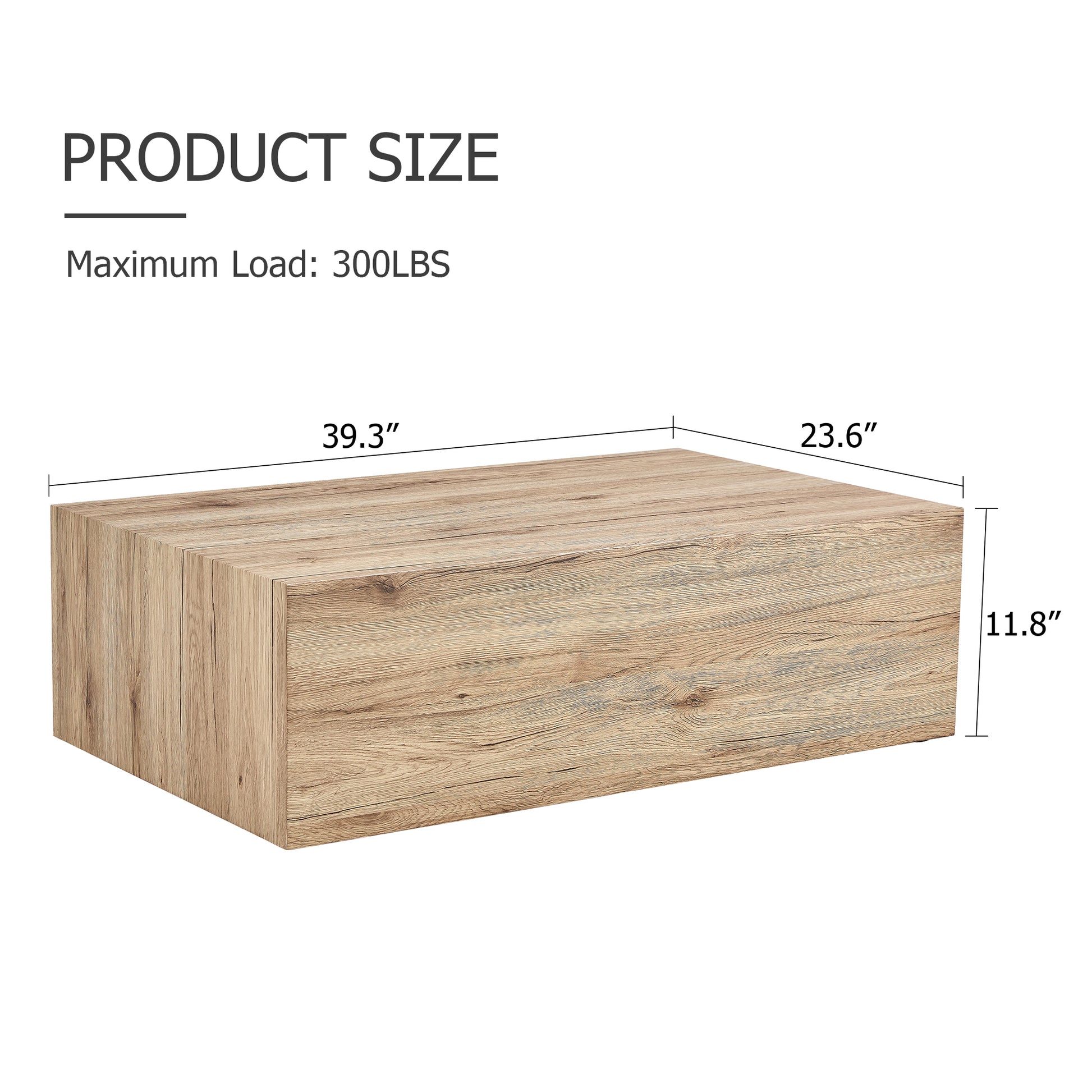 Modern Mdf Coffee Table With Wood Texture Pattern 39.3X23.6X11.8 Inches Stylish And Durable Design Wood Mdf