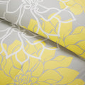 Printed Cotton Sateen Comforter Set Taupe Grey Yellow Queen Queen Yellow Grey Polyester