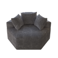 54''L Chenille Sponge Single Sofa,No Assembly Required,Fluffy Modern Sleeper Chair For Living Room, Bedroom, Lounge And Projection Room Grey Foam Chenille 1 Seat