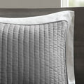 3 Piece Quilt Set Grey King Cal King King Grey Cotton