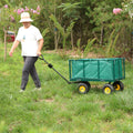 Flower Cart Garden Flower Cart Is Easier To Transport Firewood Green Cloth Bag Green Iron,Oxford Fabric