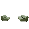 5 Piece Green Modular Cloud Sofa With Comfortable Recline & Sleek Design Chenille Upholstered Sectional Sofa For Living Room Elegant & Versatile Seating Green Chenille 5 Seat