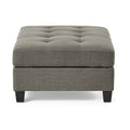 Chaise Ottoman Dark Grey Fabric