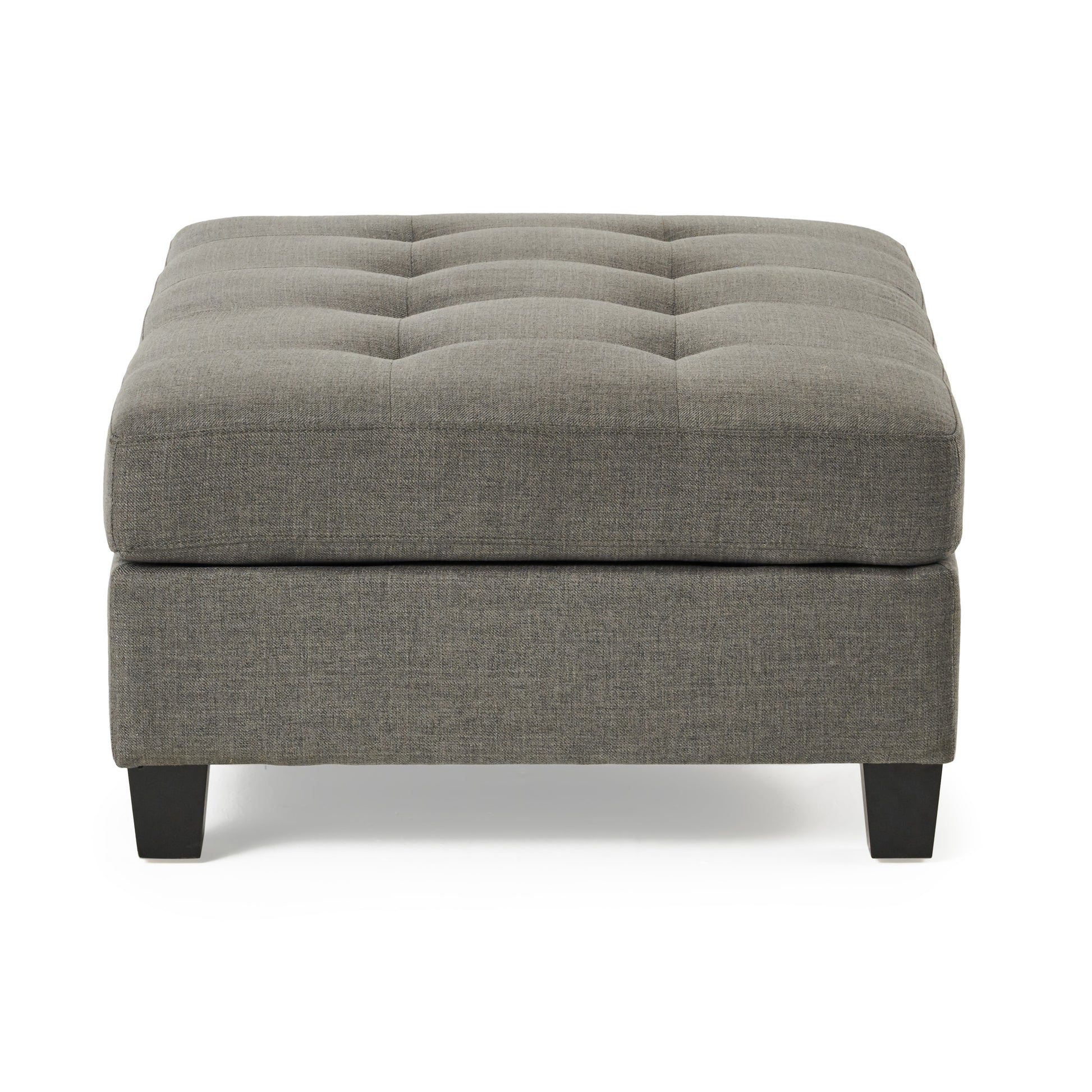 Chaise Ottoman Dark Grey Fabric