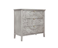 3 Drawer Cabinet, American Furniture, Suitable For Bedroom, Living Room, Study Light Grey Mdf