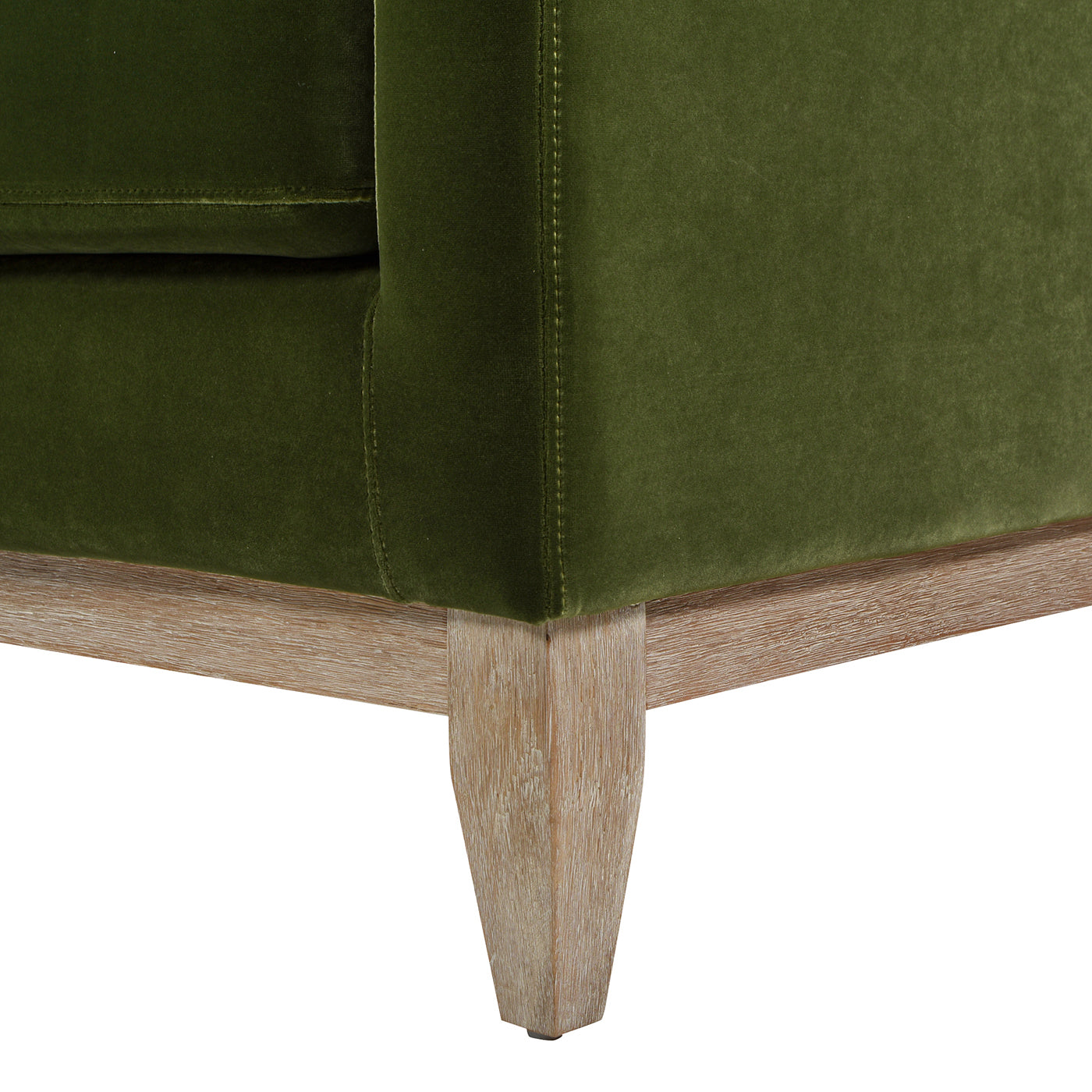 Pasadena 75.5" Modern Farmhouse Sofa, Olive Green Performance Velvet Olive Green Foam Velvet 3 Seat