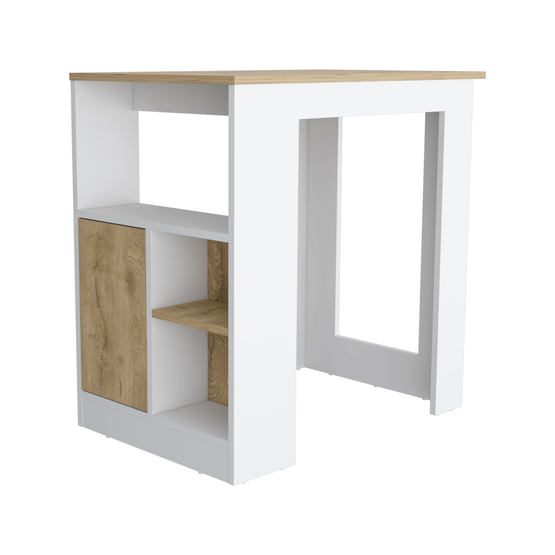 Stirling Kitchen Island With 1 Door Cabinet Push