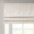 Basketweave Room Darkening Cordless Roman Shade Beige Polyester