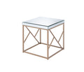 Evelyn End Table White White Iron